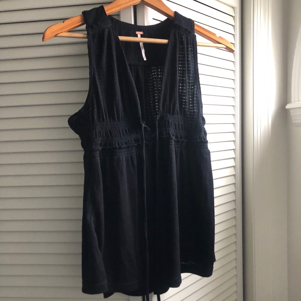 BNWT black Free People black tank size s